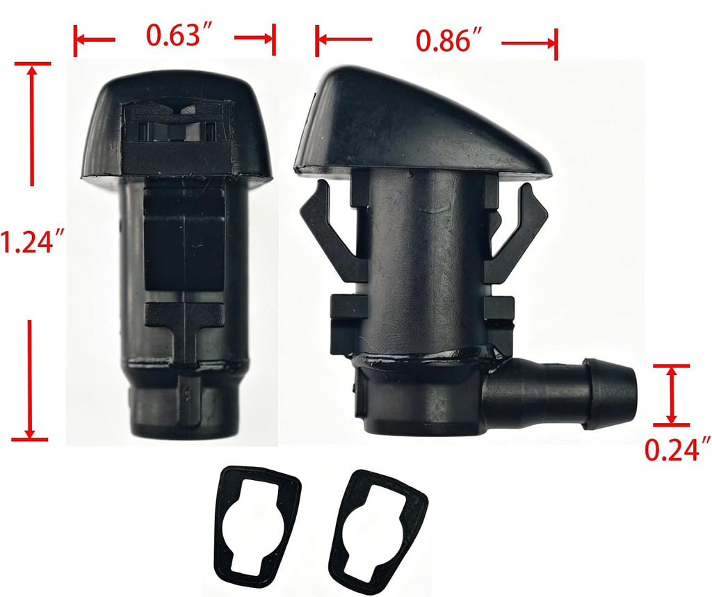 Blearen BE8Z-17603-A Windshield Washer Nozzle for Ford Fiesta 2011-2019 2pcs | BE8Z17603A wiper nozzle