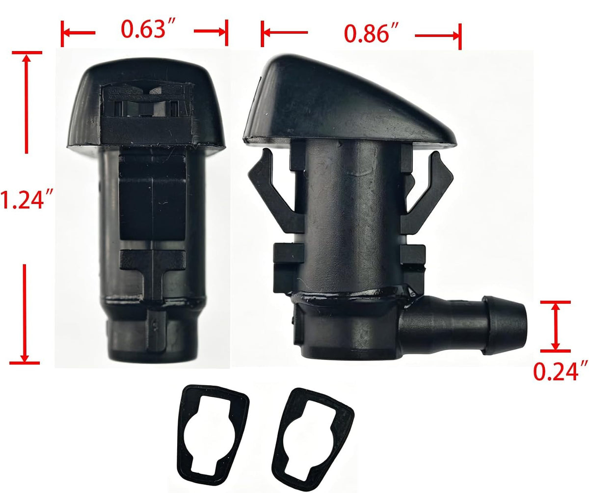 Blearen BE8Z-17603-A Windshield Washer Nozzle for Ford Fiesta 2011-2019 2pcs | BE8Z17603A wiper nozzle