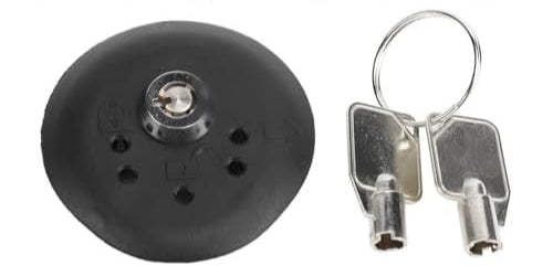 Blearen Locking Gas Cap, Replacement Fuel Tank Cap BU5Z-9C268-B with 2 Keys, ABS Plastic Cover for Vehicles (2015-2023)