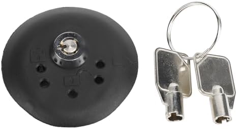 Blearen Locking Gas Cap, Replacement Fuel Tank Cap BU5Z-9C268-B with 2 Keys, ABS Plastic Cover for Vehicles (2015-2023)