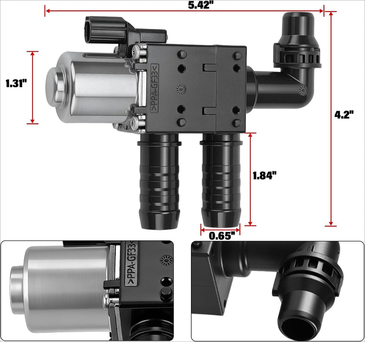 Blearen Heater Control Valve Compatible with 2013-2019 for Ford Escape, Engine Coolant Valve Replaces CV61-8C605-TD CV61-8C605-SA CV6Z-8C605-T CV6Z-8C605-U