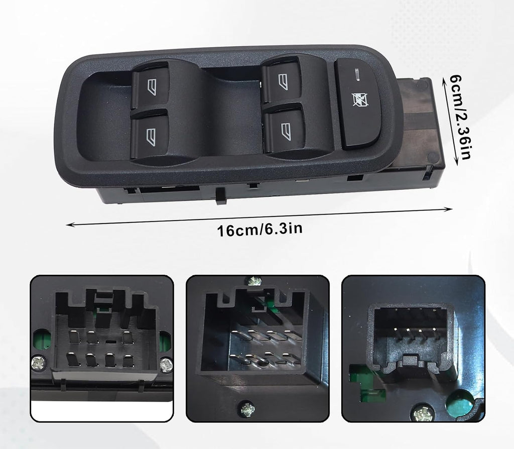 Blearen Power Window Switch for Ford Fiesta 2014-2019, Replace# D2BT-14A132-AA