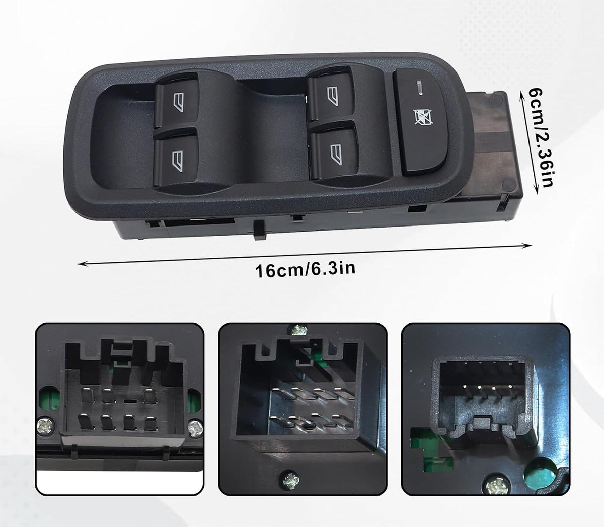 Blearen Power Window Switch for Ford Fiesta 2014-2019, Replace# D2BT-14A132-AA