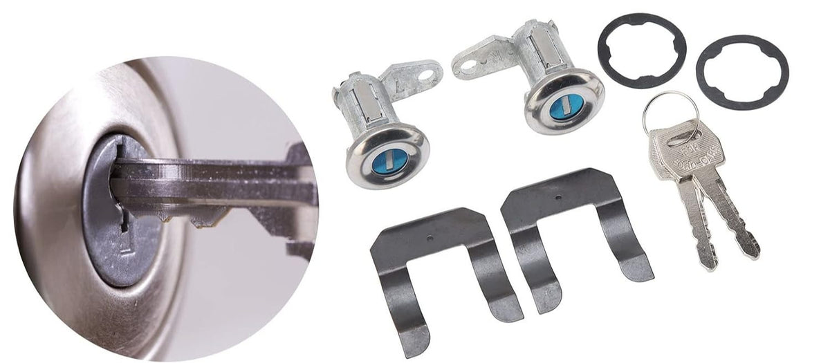 Blearen Anti Theft Door Lock Cylinder Set for F100, 2-Pack with Keys, Model 5070001