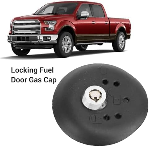 Blearen Locking Gas Cap, Replacement Fuel Tank Cap BU5Z-9C268-B with 2 Keys, ABS Plastic Cover for Vehicles (2015-2023)