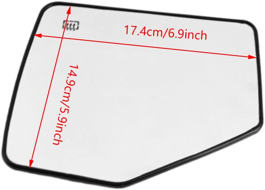 Blearen  Side Mirror Glass Heated with Back Plate Right Passenger Side, 6L2Z17K707A White Glass, Fit for 2006-2010 Explorer, 2006-2011 Ranger, Fit for Mountaineer, Rearview Power Heated Mirror Glass