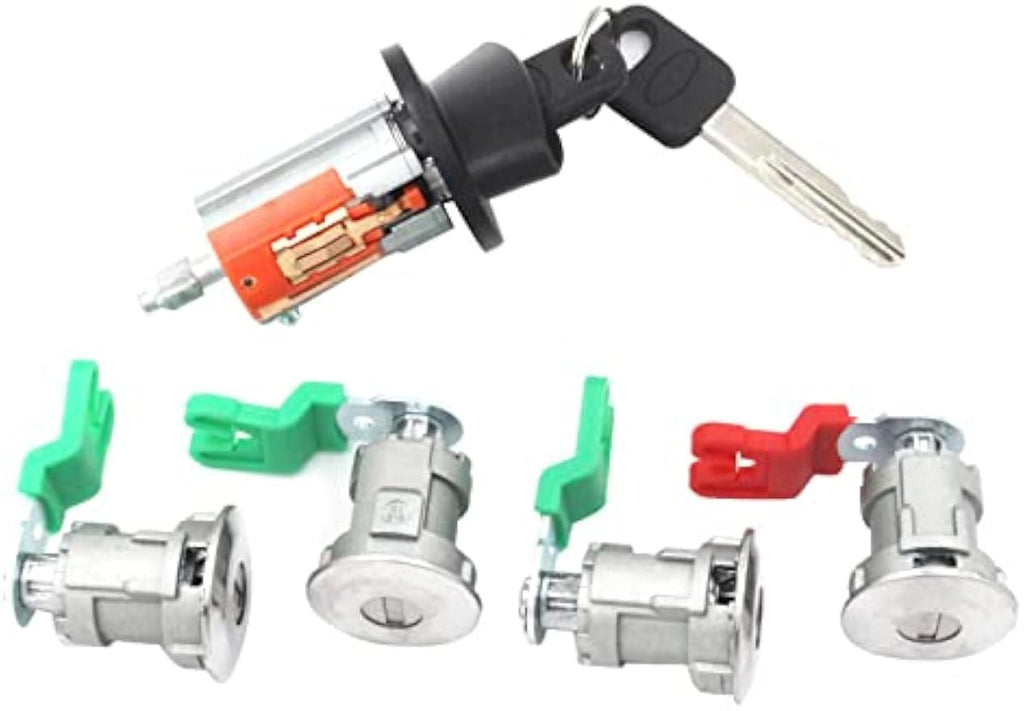 Blearen Ignition Switch Lock Cylinder Fits 1997-2020 Ford for Econoline E150 E250 E350 | No Chip, Replace# LC6177 + 703369 X 4 + 597638 X 2, Door Lock Cylinder
