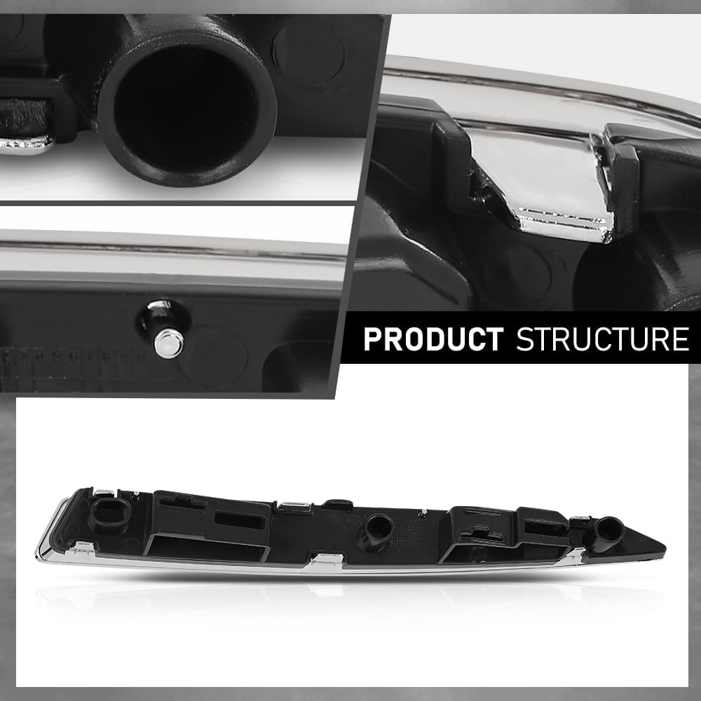 Blearen LQI Headlight Trim Molding Moulding Black Front Right Passenger Side Compatible with Ford Escape S SE Titanium 2013-2016, Fit Escape SEL 2013, Sport Utility 4-Door CJ5Z13008D, DV45-8228-AA