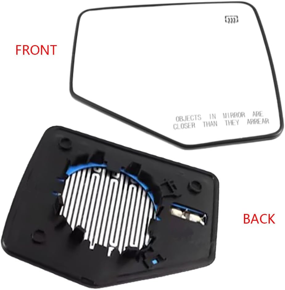 Blearen  Side Mirror Glass Heated with Back Plate Right Passenger Side, 6L2Z17K707A White Glass, Fit for 2006-2010 Explorer, 2006-2011 Ranger, Fit for Mountaineer, Rearview Power Heated Mirror Glass
