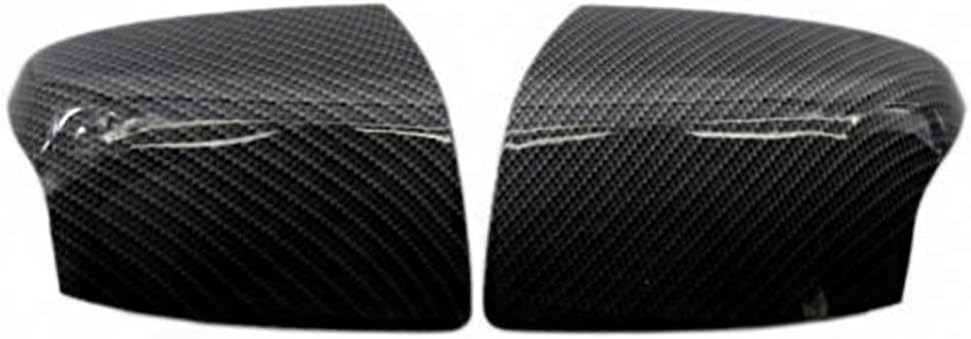 Blearen 1 Pair Car Rearview Mirror Housing Side Mirror Covers Carbon Fiber & Glossy Black FD4247424, FD4247423 Compatible with Ford Focus 2005-2008