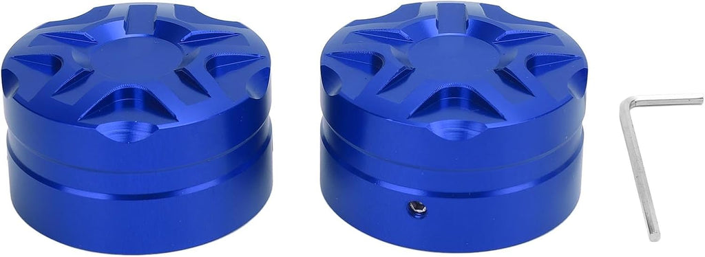 Blearen 2Pcs Motorcycle Windshield Lift Switch Cover with Wrench Aluminum Alloy Windshield Lift Switch Decorative Cap Replacement for ADV150 ADV160 ADV350 (Blue)