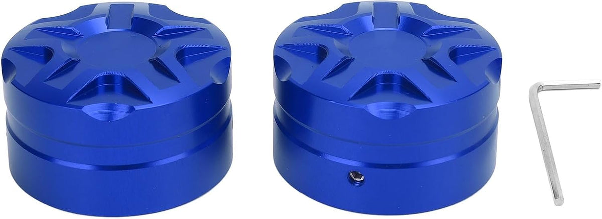 Blearen 2Pcs Motorcycle Windshield Lift Switch Cover with Wrench Aluminum Alloy Windshield Lift Switch Decorative Cap Replacement for ADV150 ADV160 ADV350 (Blue)