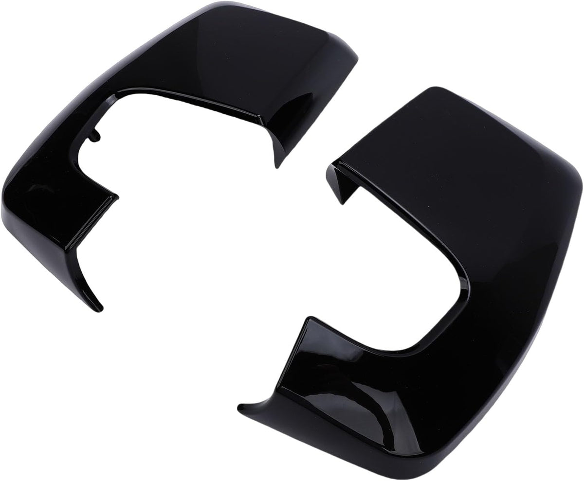 Blearen  Pair Door Wing Side Rear View Mirror Cover Cap, Side View Mirror Cover, 2PCS Door Wing Mirror Cover Cool Style Rear View Door Mirror Caps Replacement (Glossy Black)