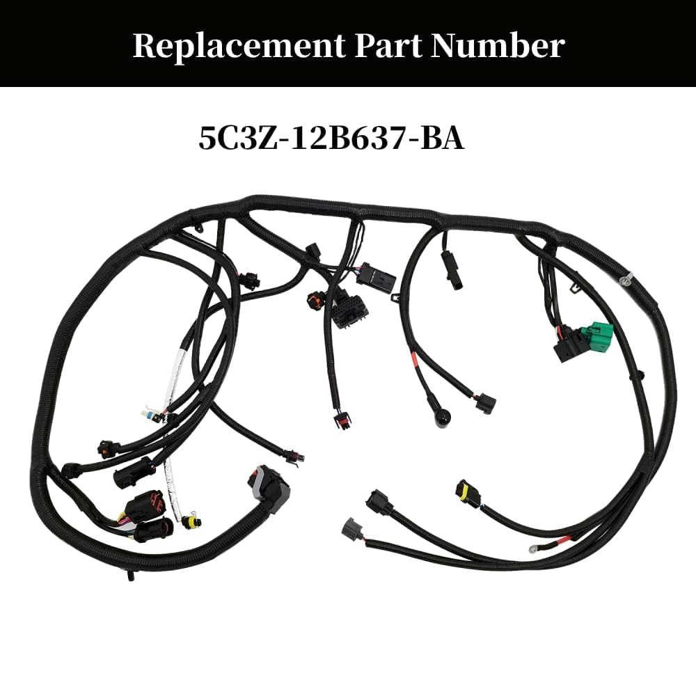 Blearen 5C3Z-12B637-BA 6.0L Powerstroke Engine Wiring Harness | Fits for Ford F250 F350 F450 F550 2005-2007, 5C3Z12B637BA, 6.0L Diesel Engine
