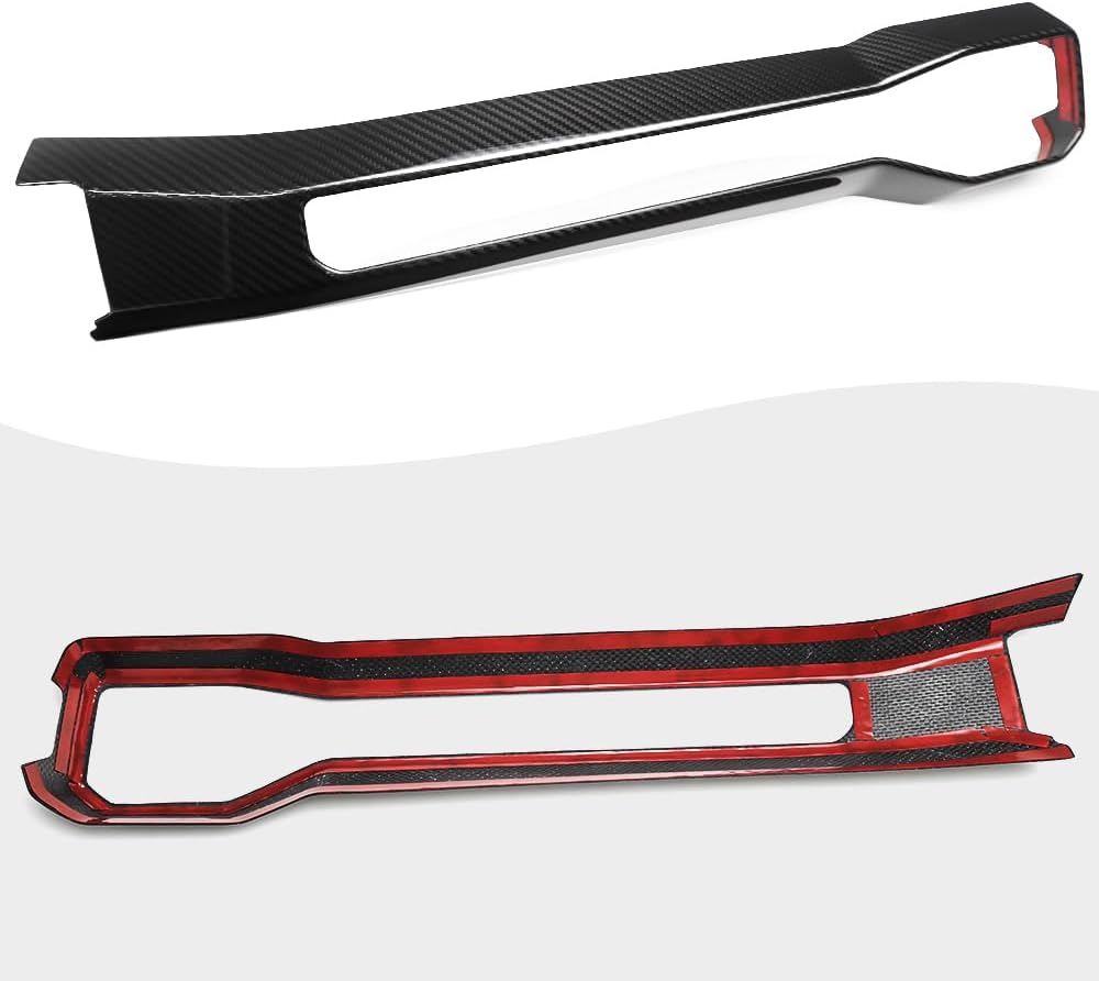 Blearen Carbon Fiber Co-Pilot Instrument Panel Trim for Ford Mustang S650 GT | Darkhorse, 2024 2025 2026, Passenger-Side, Air Vent Decorative Cover, Dashboard Panel