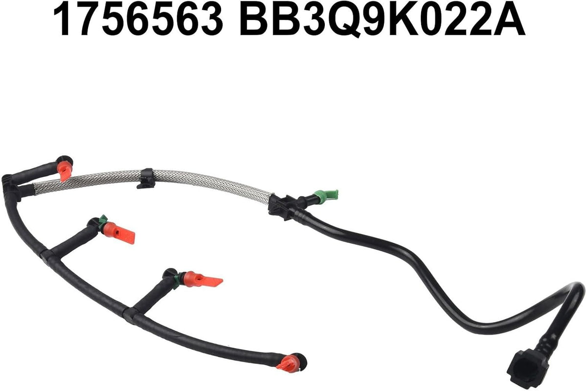 Blearen Fuel Overflow Leak Off Pipe,For Ford,For Ranger,For Mazda BT50 2011+ Replaces 1756563 BB3Q9K022AG Black ABS Replacement Hose