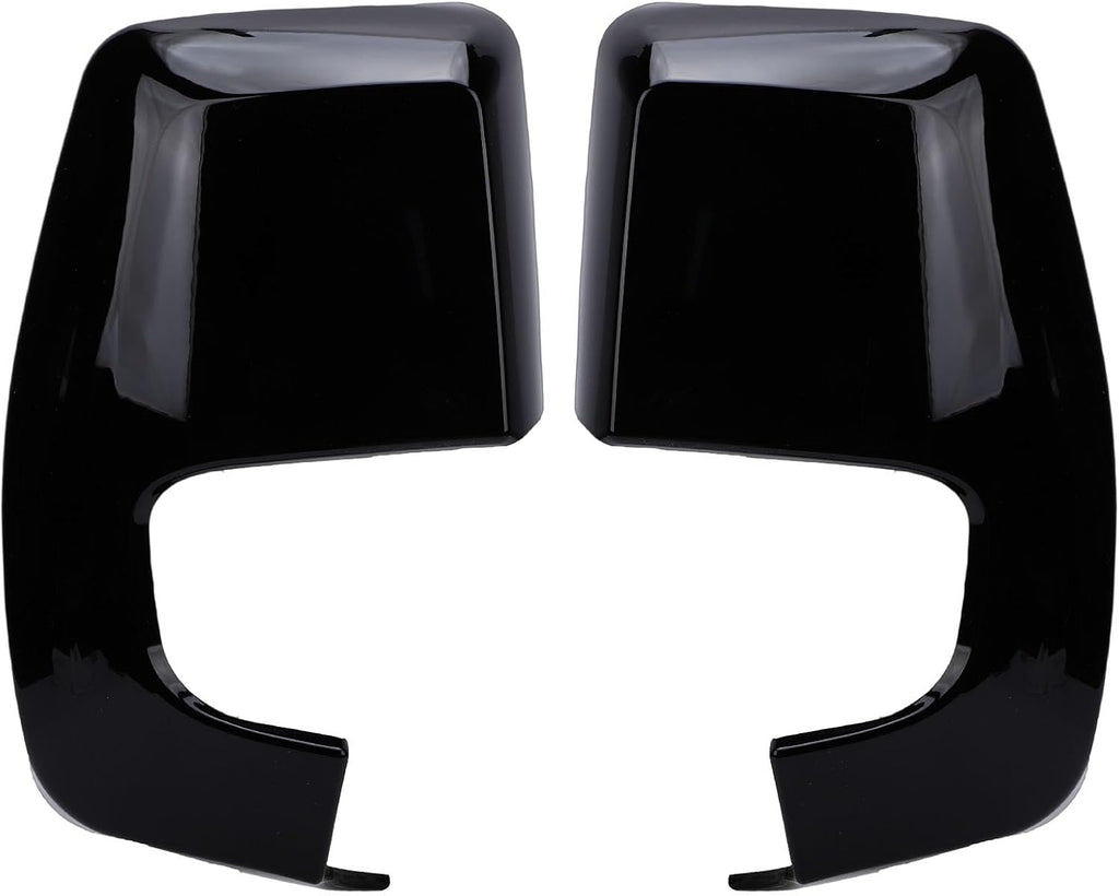 Blearen  Pair Door Wing Side Rear View Mirror Cover Cap, Side View Mirror Cover, 2PCS Door Wing Mirror Cover Cool Style Rear View Door Mirror Caps Replacement (Glossy Black)