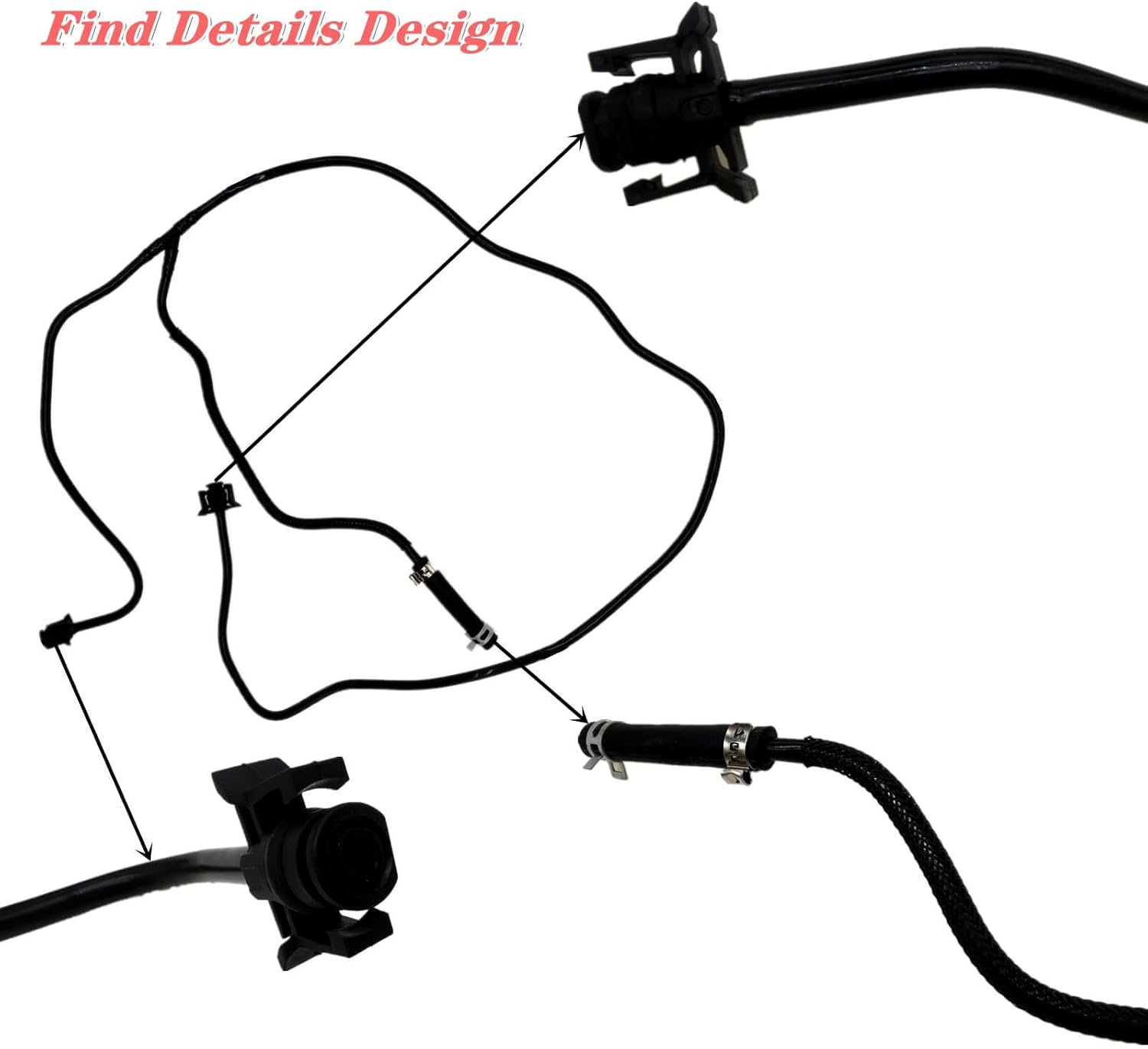 Blearen Reservoir Hose CV6Z-8K012-K,Engine Coolant Overflow Hose Expansion Tank Hose Fits for 2012-2018 Ford Focus 2.0L Radiator Reservoir Hose BV618K012KF CV6Z8K012K