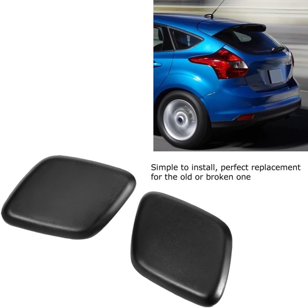 Blearen Black ABS Headlight Washer Cover for 2012-2014 Factory Front Bumper, Replaces 1719217 1719218