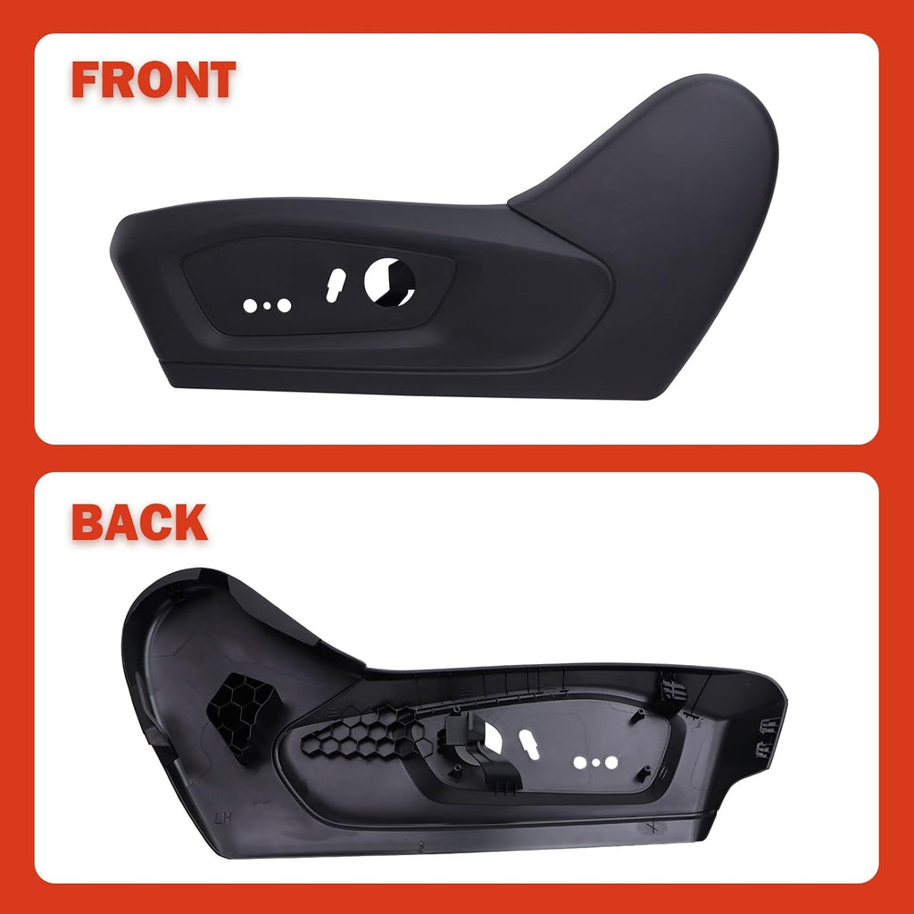 MB5Z-7862187-EC Driver Seat Side Track Cover, Driver Seat Trim Panel Compatible with Ford Explorer 2020 2021 2022 2023 Front Left Seat Cushion Outer Shield Cover Replaces MB5Z7862187EC Black