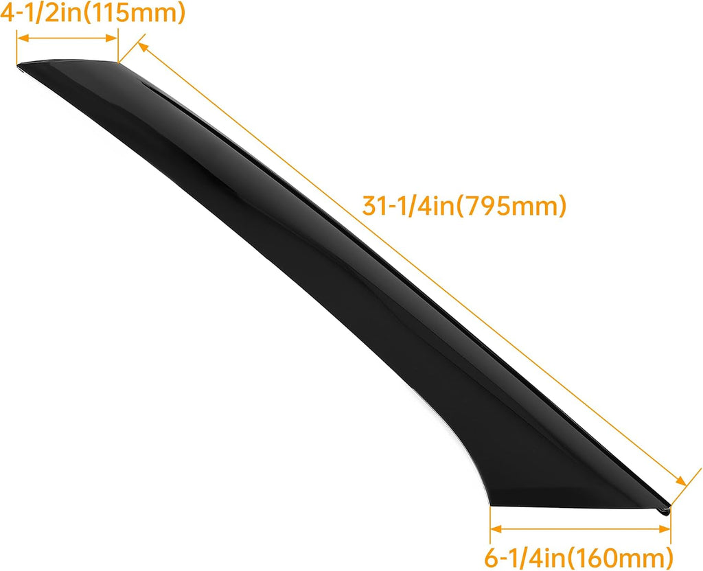 Blearen HECASA Pair A-Pillar Trim Compatible with 2009-2019 Ford Flex 4 Door Utility Replacement for BA8Z-7403145-AA BA8Z-7403136-AA Front Windshield Outer Pillar Trim Molding Driver & Passenger Side