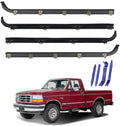 Blearen Window Molding Sweep Felt Trim Seal for 1987-1997 Ford F150 | 4PCS Front Inner & Outer Door Weatherstrip Window Seal Belt for F250 F350 Bronco, Replace E7TZ1521452A