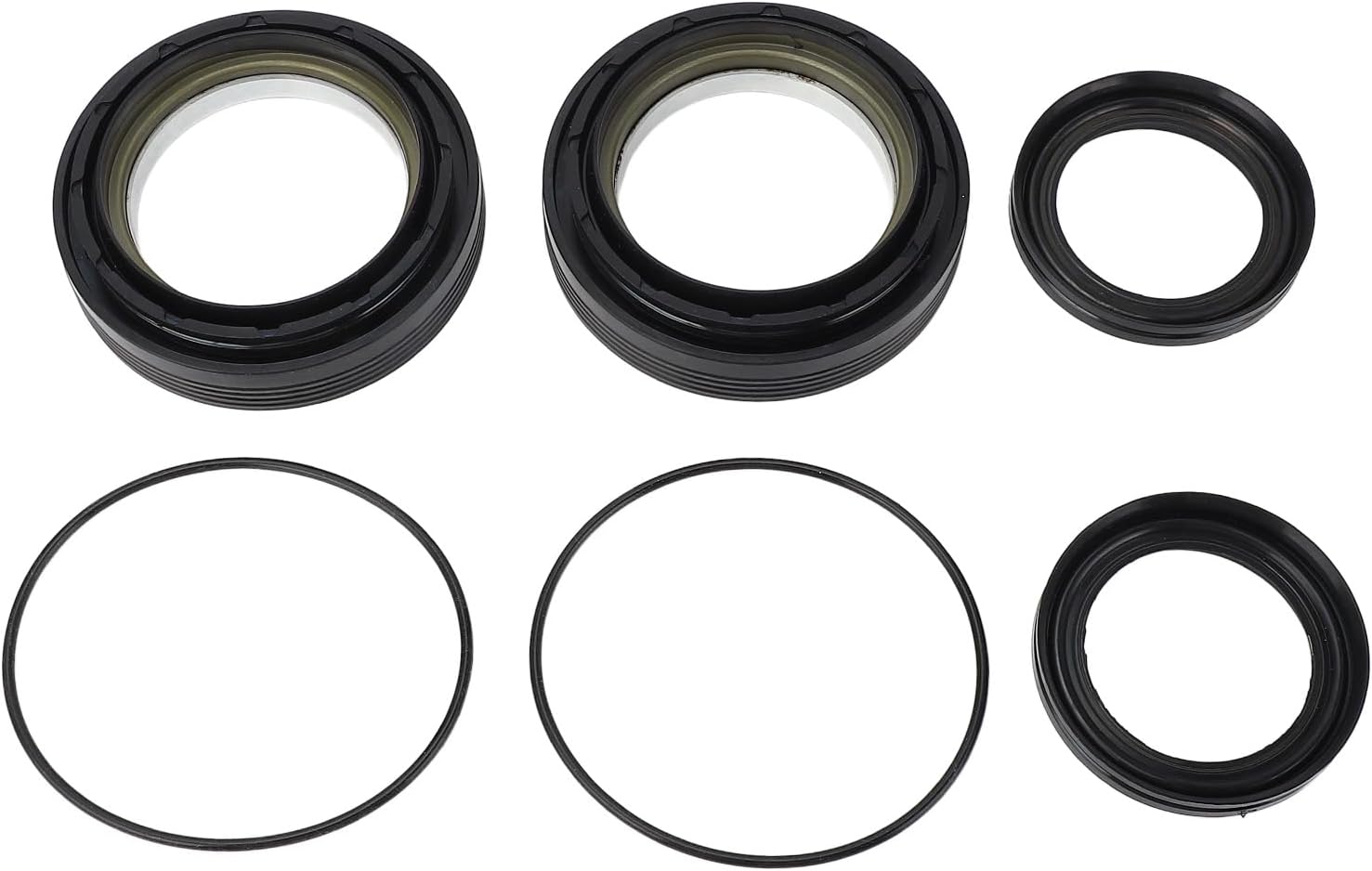 Blearen Front Axle Vaccume Knuckle Tube Seal Kit: Steel Rubber 50491 for F‑450 F‑550 Super Duty Excursion, 6PCS