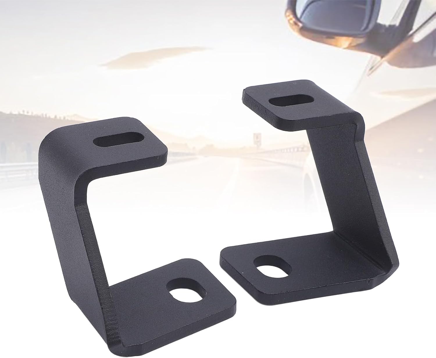 Blearen 1 Pair Front A Pillar Hood Light Mount Bracket Water Enhanced Brightness Hood Hinge LED Work Cube Light Mount Bracket Offers and Its Dust CNC Crafted Sturdy