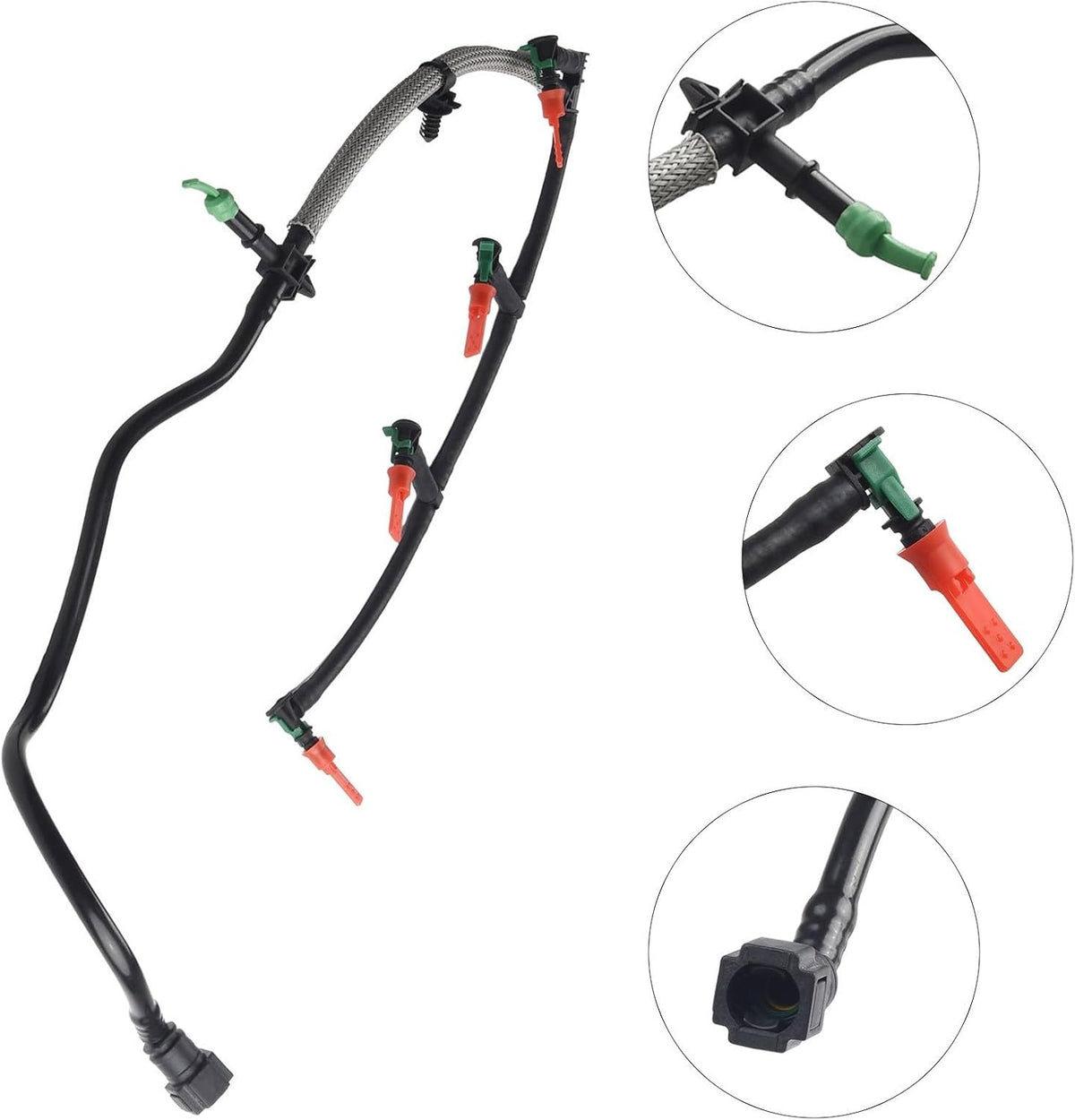 Blearen Fuel Overflow Leak Off Pipe,For Ford,For Ranger,For Mazda BT50 2011+ Replaces 1756563 BB3Q9K022AG Black ABS Replacement Hose