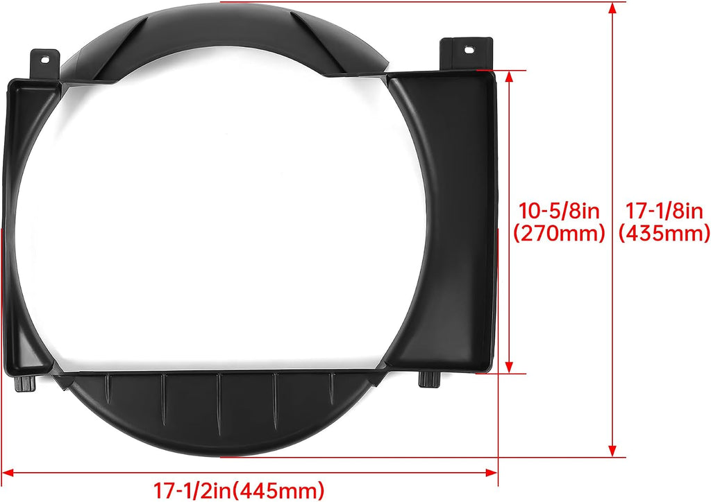 BLEAREN Radiator Fan Shroud Compatible with 1987-2001 Jeep Cherokee 4.0L
