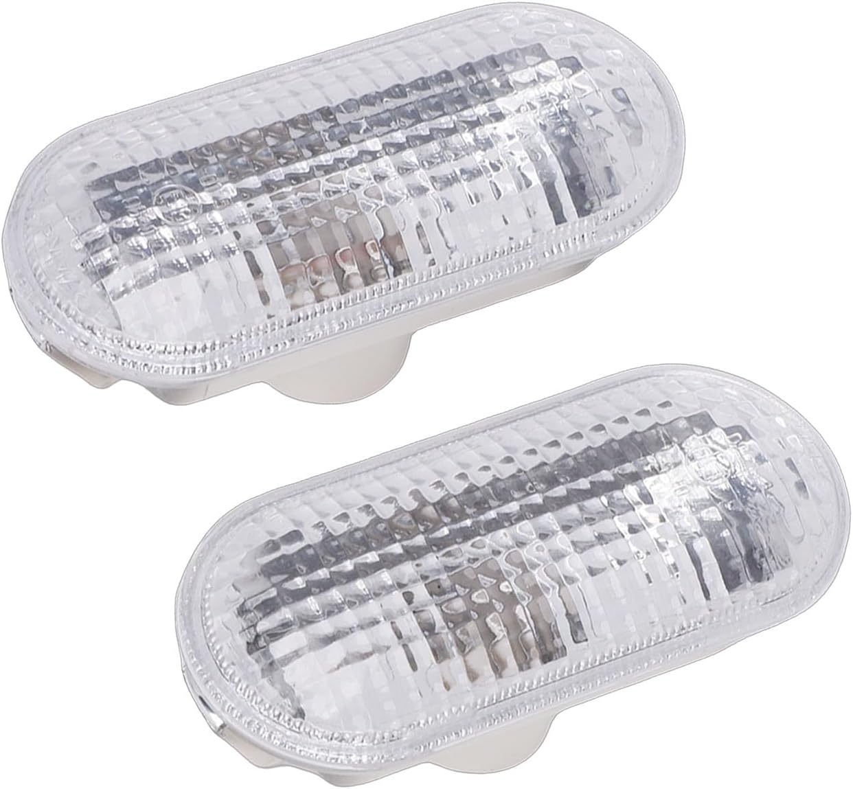 Blearen  Side Marker Light Cover, Clear Lens Left Right 1336185 Replacement for 2002-2008, with Dual Transparent Lamp Shades