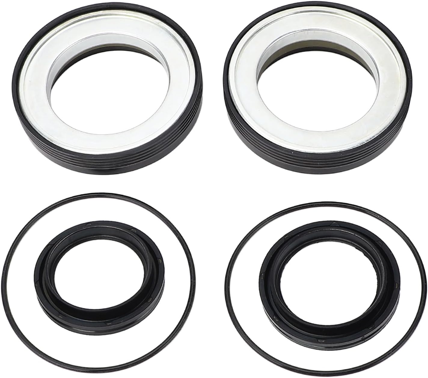Blearen Front Axle Vaccume Knuckle Tube Seal Kit: Steel Rubber 50491 for F‑450 F‑550 Super Duty Excursion, 6PCS