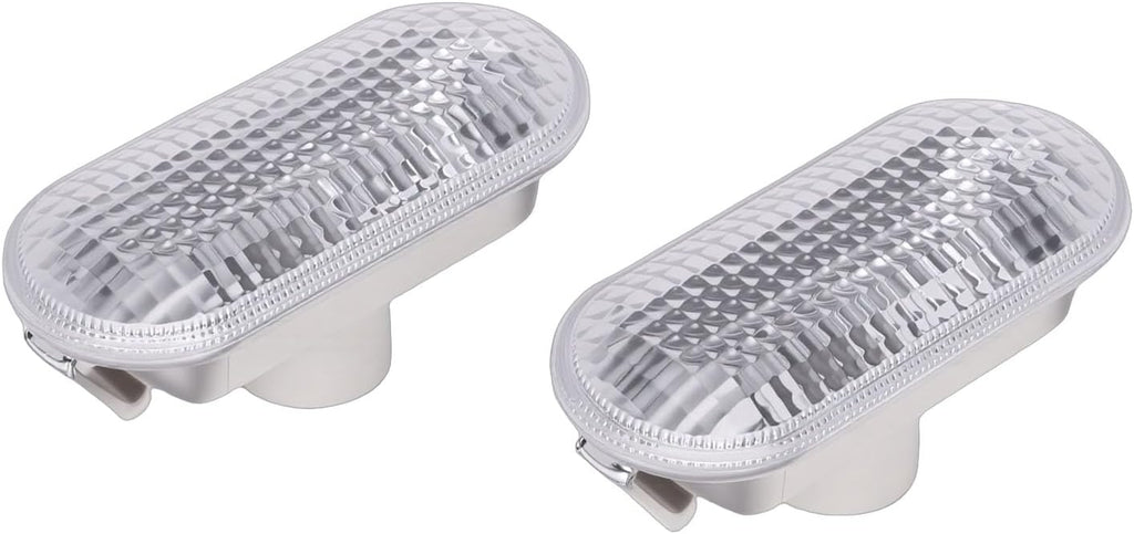 Blearen  Side Marker Light Cover, Clear Lens Left Right 1336185 Replacement for 2002-2008, with Dual Transparent Lamp Shades