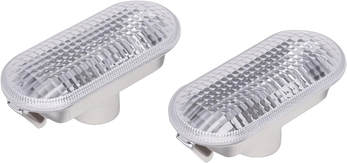 Blearen  Side Marker Light Cover, Clear Lens Left Right 1336185 Replacement for 2002-2008, with Dual Transparent Lamp Shades