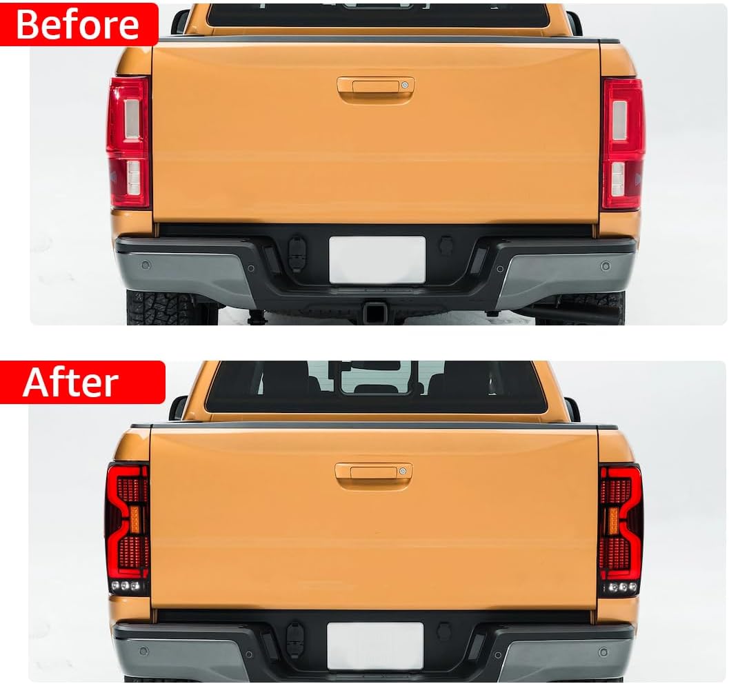 Blearen LED Tail Lights For Ford Ranger 2012-2018 Rear Taillight Assembly with Turn Signal DRL Reverse Pickup Brake Light