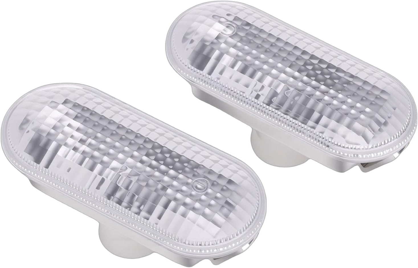Blearen  Side Marker Light Cover, Clear Lens Left Right 1336185 Replacement for 2002-2008, with Dual Transparent Lamp Shades