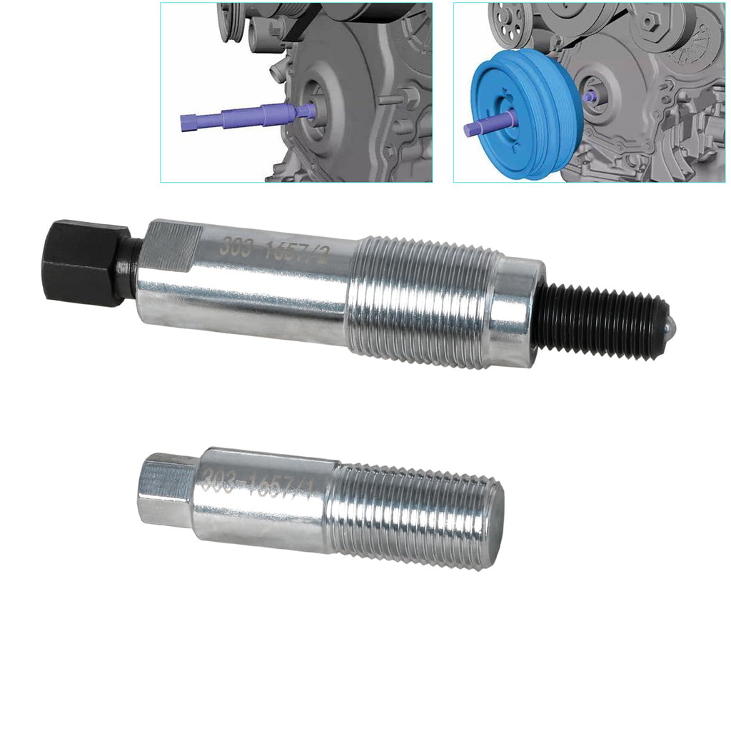 Blearen Crankshaft Pulley Removal Tool Crankshaft Vibration Damper Pulley Remover Compatible with Ford Ranger Transit 2.0L EcoBlue Engine Replace 303-1657