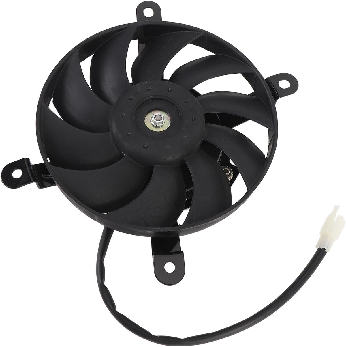 Blearen 12V Motorcycle Radiator Cooling Fan 10 Blades 170mm Steel Alloy Cooling Thermal Fan for 150cc 200cc 250cc 300cc 350cc ATV Quad Go Kart