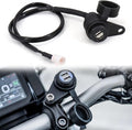 BLEAREN Motorcycle 12V DV Double USB Charger Adapter for Yamaha Tracer MT-07 MT-09 SP FZ-09 FZ-07 Tracer XSR 700 900 Cigarette Lighter, black