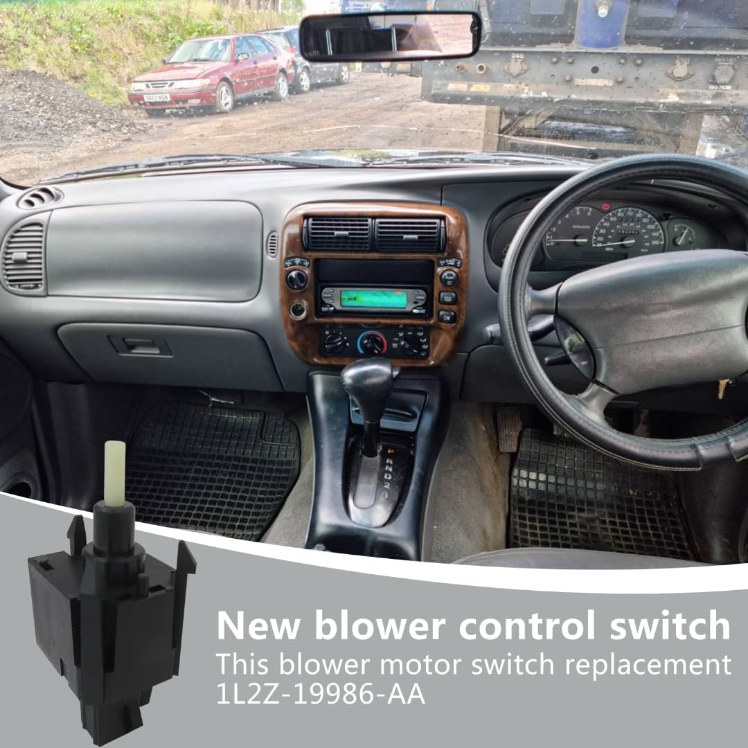 Blearen New 1L2Z18578AA, 1L2Z19986AA, F65Z19986AA, F65Z19986AB Blower Control Switch Front for 2006-2011 Ford Ranger Sport