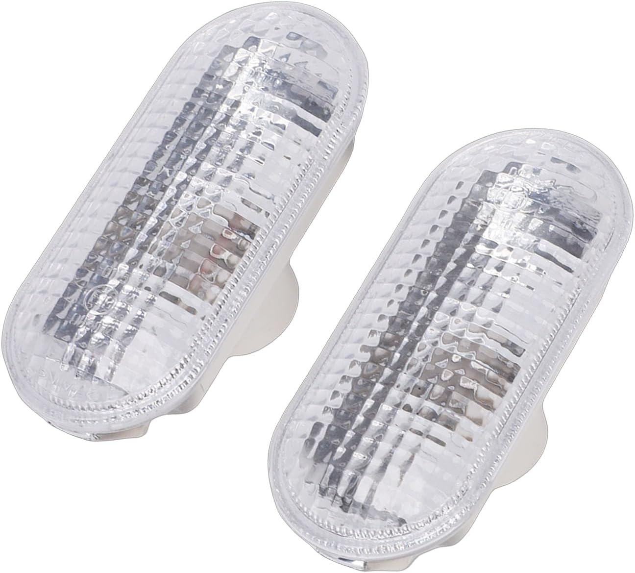 Blearen  Side Marker Light Cover, Clear Lens Left Right 1336185 Replacement for 2002-2008, with Dual Transparent Lamp Shades