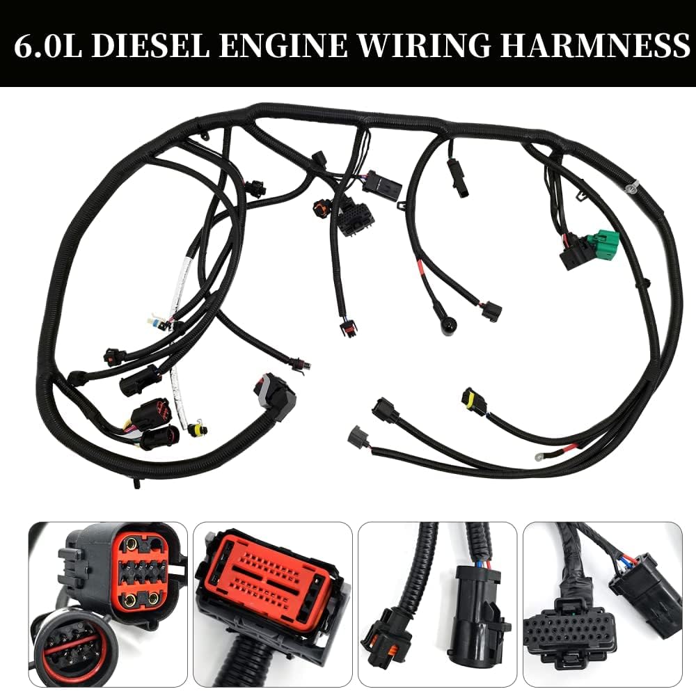 Blearen 5C3Z-12B637-BA 6.0L Powerstroke Engine Wiring Harness | Fits for Ford F250 F350 F450 F550 2005-2007, 5C3Z12B637BA, 6.0L Diesel Engine