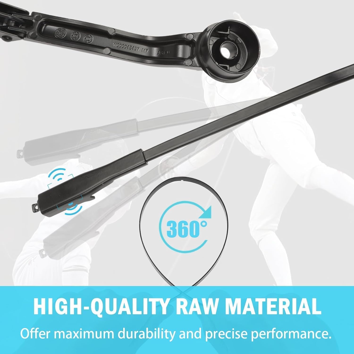 Blearen 43513 Front Left Driver Side Windshield Wiper Arm Compatible with For-d Escape 2013-2019 Replace CJ5Z17527A CJ5Z17527B