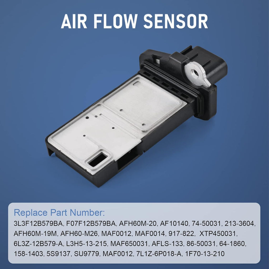Blearen Mass Air Flow Sensor MAF 3L3A-12B579-BA Replacement for Ford F150 F250 E150 E250 E350 for Lincoln, for Mercury, for Mazda | Replaces # AFLS131, 3L3A12B579A