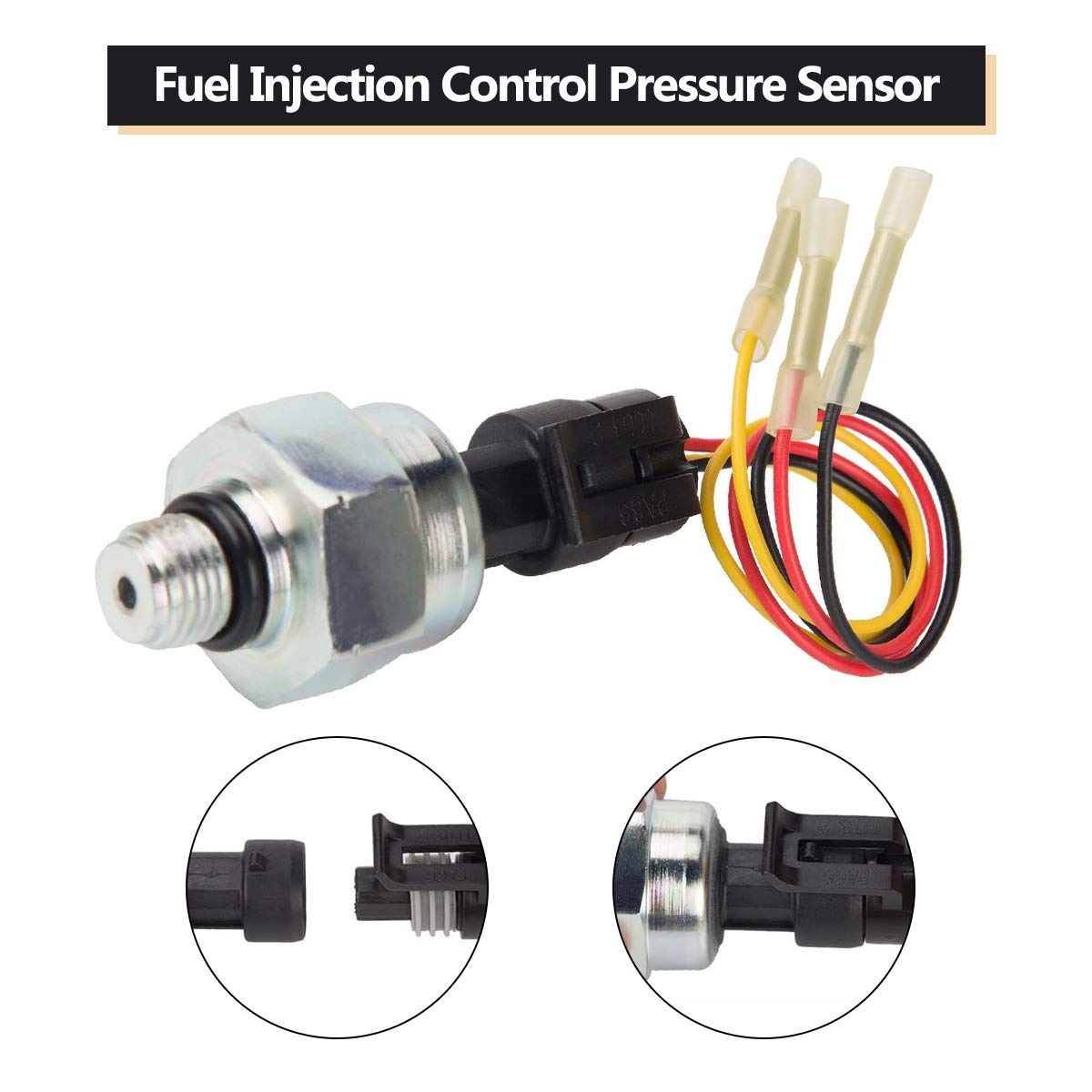 Blearen 7.3L Fuel Injection Pressure Regulator Sensor, IPR Valve & ICP Control with Electrical Connector Pigtail Wire Harness Sensor for Ford F-250 F-350 F-450 F-550 F-650 F-750 E-350 E-450 E-550, 1829856C91