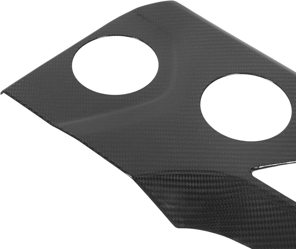 Blearen 2PCS Car Interior Door Panel Trim Glossy Carbon Fiber Scratchproof Unique Decoration for Mustang S650 2024 Onwards