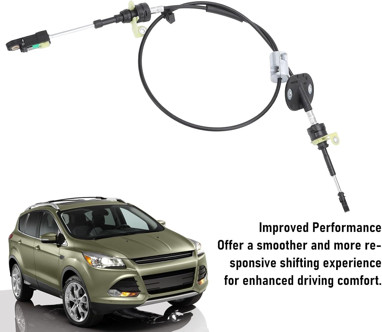 Blearen Automatic Transmission Shift Cable Fit for Escape 2013 2014 2015 2016 - Replaces OE CJ5P 7E395-AA, CJ5P 7E395-AB, CJ5P 7E395-AC, DJ5P 7E395-AA, DJ5P7E395AA, CJ5Z7E395AA - High