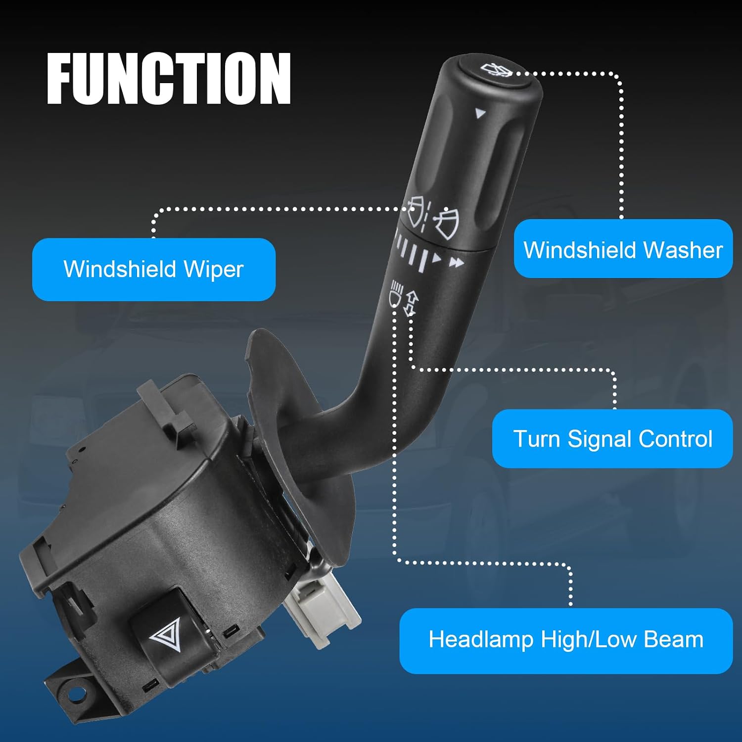 Blearen Turn Signal Wiper Switch Compatible with 2004-2005 Ford F150 | Headlight Multifunction Combination Control Switch Replaces 4L3Z13K359AAA
