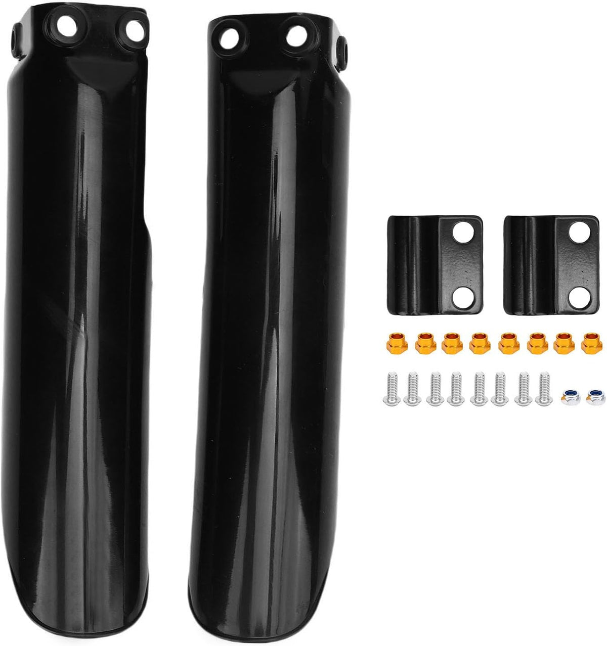 Blearen Front Fork Guard Black Motorcycle Fork Guard Shock Absorber Protector Replacement for CR125 CR250 CR500 CRF250R CRF250X CRF450R