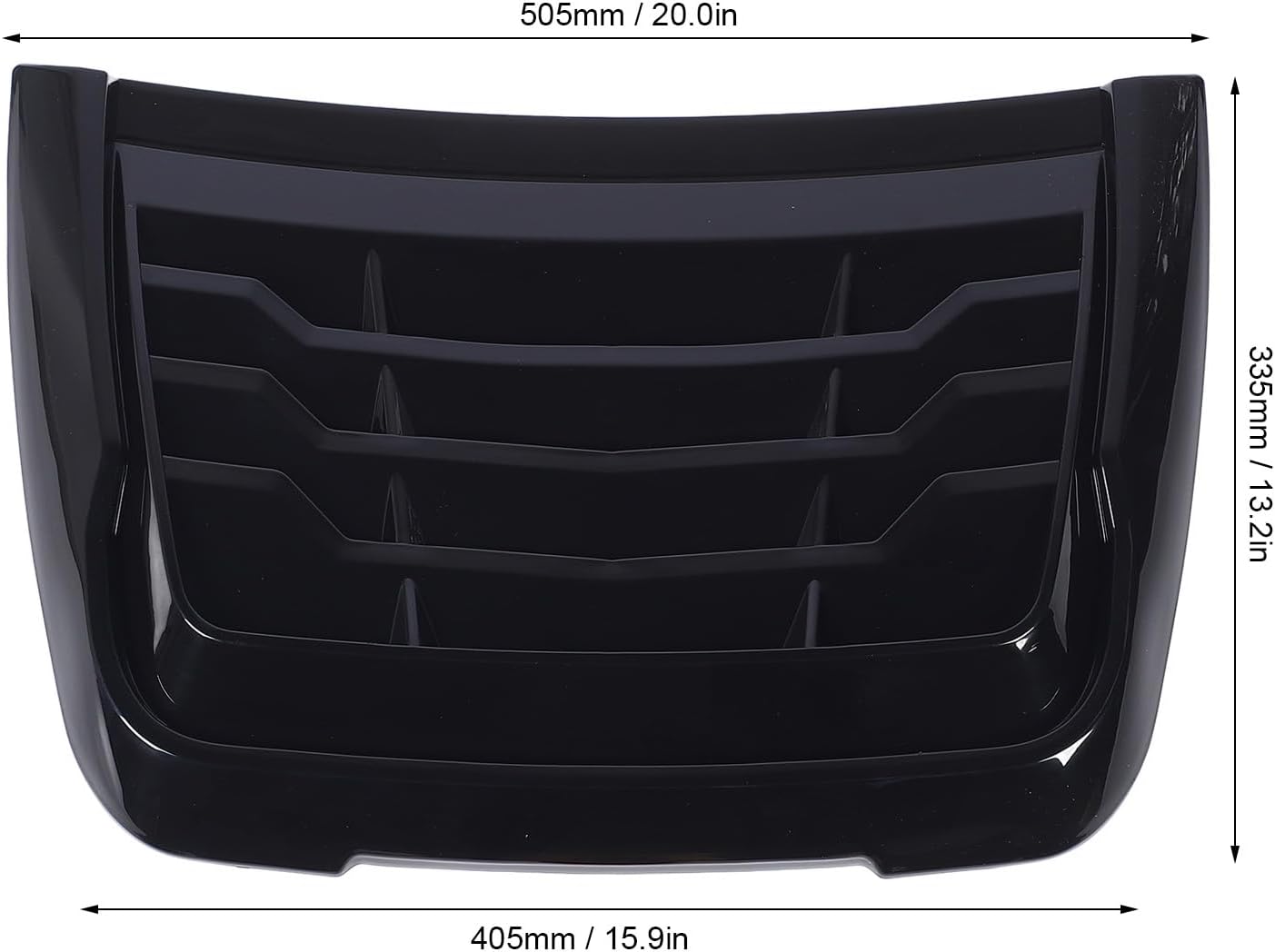 Blearen Bonnet Scoop Vent Hood Gloss Black Bonnet Vent Hood Air Intake Trim Cover